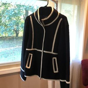 Willie Smith- black and cream jacket, XL